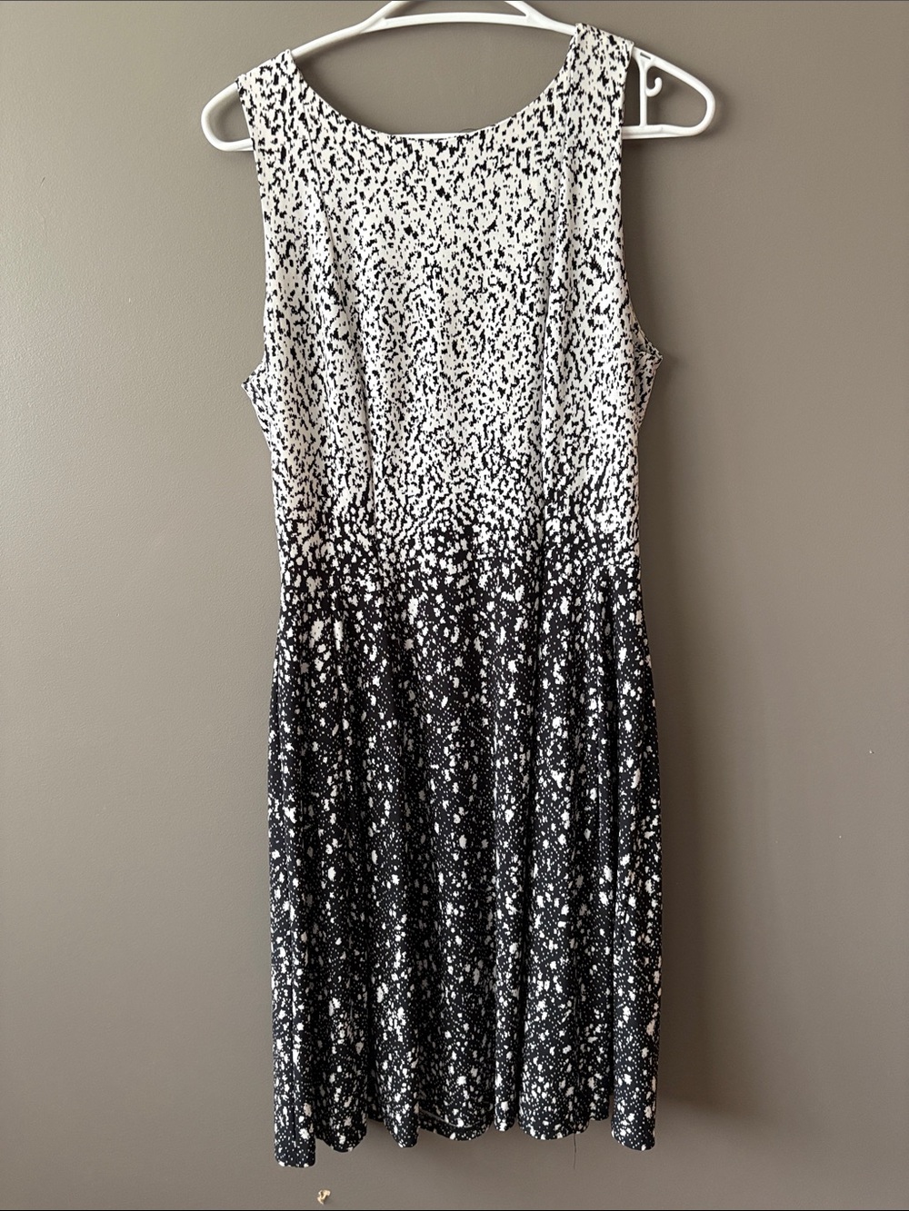 Joseph Ribkoff Black & White Ombre Speckle Midi Dress